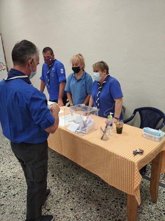 Στιγμιότυπο από τις εκλογές νέου Περιφερειακού Εφόρου Α.Μ.Θ