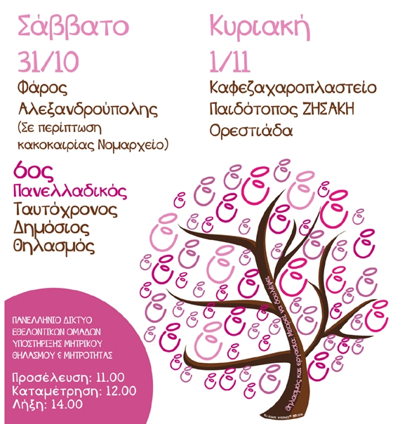 6ος Πανελλαδικός Ταυτόχρονος Δημόσιος Θηλασμός.